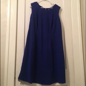 Blue scuba material Dress